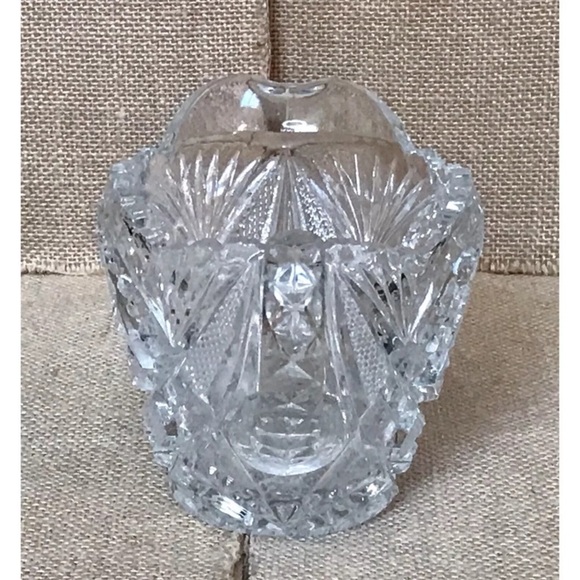 Vintage Imperial Pressed Glass Hobstar And Arches Clear Creamer Fairycore AS IS - Picture 5 of 9